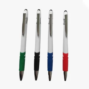 Lapicero de plástico bicolor con puntero táctil PT08