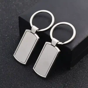 Llavero metálico rectangular MS4